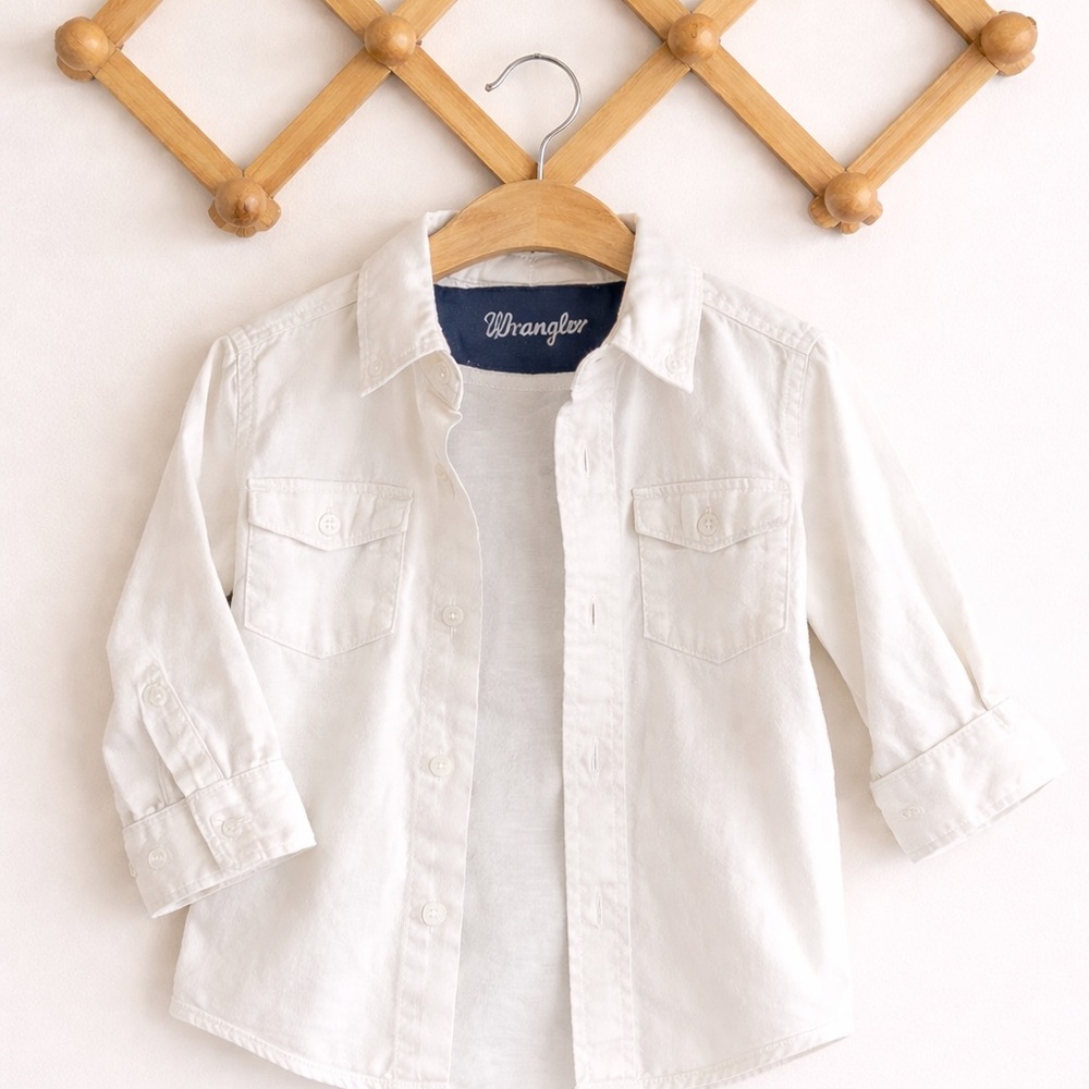 Wrangler Kids Ivory Button Down Shirt